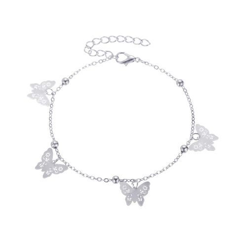New Anklet Hollow Butterfly Pendant Anklet Summer Beach Four Butterfly Anklets Wholesale Nihaojewelry