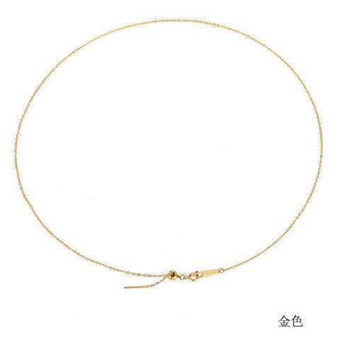 Stainless Steel 14K Gold Plated Simple Style U Shape Necklace