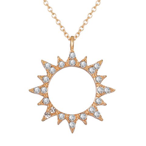 Fashion Jewelry New Creative Hollow Diamond Sun Star Moon Pendant Necklace Wholesale Nihaojewelry