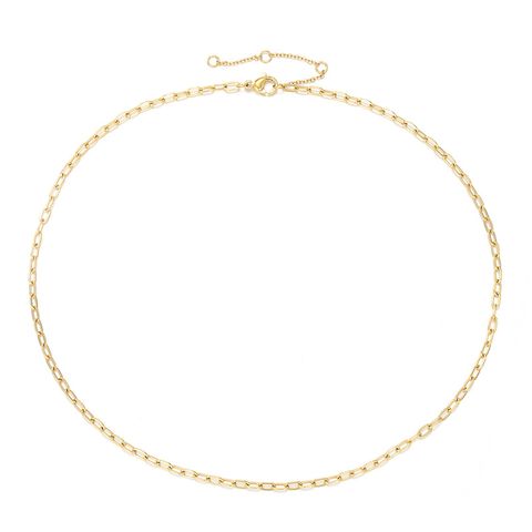 Fashion Short Women's Chain 316l Titanium Steel 14k Gold Plated Necklace Clavicle Chain Nihaojewelry