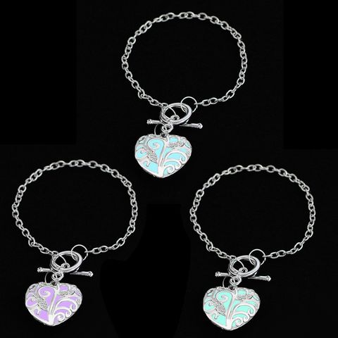 Bracelet Fashion Sweet Love Diamond Bracelet Trend Luminous Pattern Ladies Jewelry Wholesale Nihaojewelry