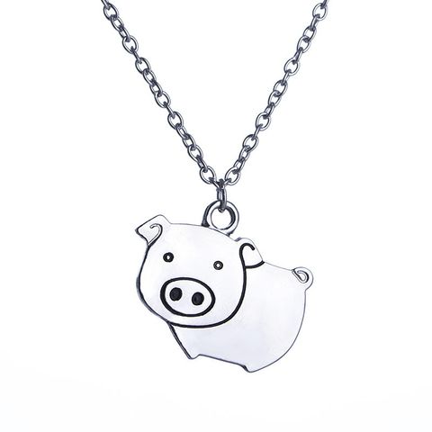 Fashion  Cute Cartoon Creative Fashion Piggy Pig Pendant Necklace Accessories Wholesale Nihaojewelry
