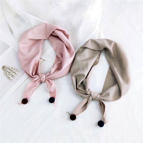 Korean Solid Color Triangle Scarf Small Scarf Spring And Autumn And Winter Wild Korean Small Scarf Printing Variety Shape Wholesale Nihaojewelry