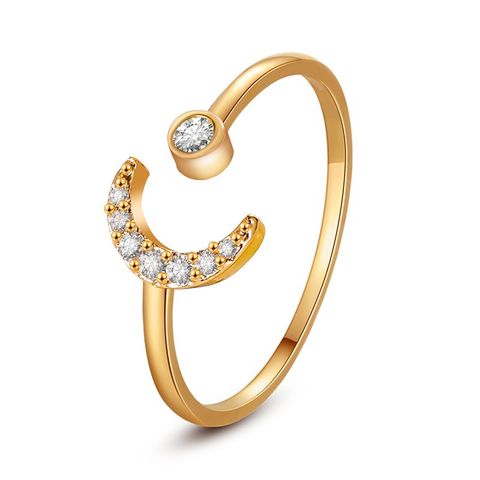 Hot Selling Simple Star Moon Ring Classic Opening Adjustable Finger Ring Wholesale Nihaojewelry