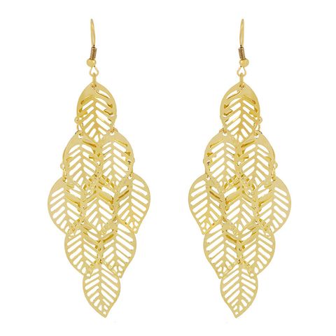 Popular Fashion Long Tassel Leaf Earrings Wholesale Nihaojewelry