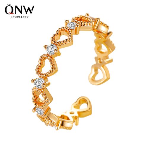Korean Hollow Heart-shaped Ring  Wholesale Nihaojewelry