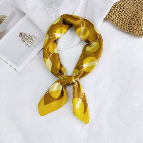 New Wild Spring Scarf To Protect The Cervical Spine Korean Thin Sunscreen Small Square Silk Scarf For Women