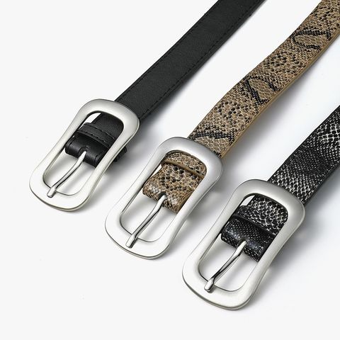 New  Buckle Retro Snake Pattern Decorative Belt