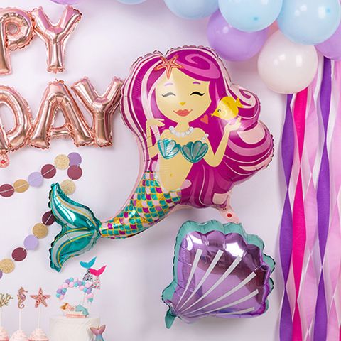 Hot Sale New Mermaid Balloon Venue Decoration Birthday Party Supplies Aluminum Film Balloon Wholesale