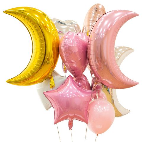 Birthday Party Decoration Layout Large Moon Aluminum Foil Balloon Party Aluminum Film Balloon Wholesale