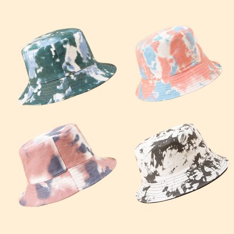 Sombrero De Pescador Protector Solar Protector Solar Tie-dye Sombrero De Ala Grande Moda Coreana Sombrero De Lavabo Salvaje Sombrero De Color Sombrero De Viaje