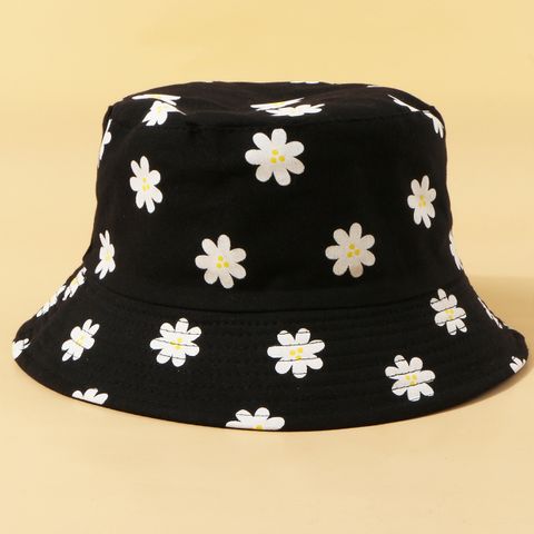 Small Chrysanthemum Double-sided Can Wear Fisherman Hat Fashion Basin Hat Wholesale Nihaojewelry