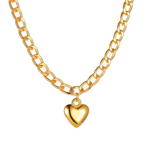 New Punk Stylelove Trend Peach Heart Pendant Necklace Wholesale Nihaojewelry