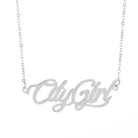 Wholesale Jewelry Fashion Letter Stainless Steel Necklace