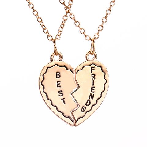 Fashion New Best Friends Birthday Gift Witness Friendship Chain Alloy Necklace Set