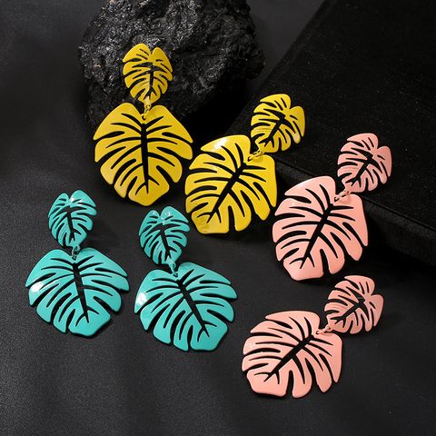 Fashion Bohemian Exaggerated Leaf Wild Earrings For Women