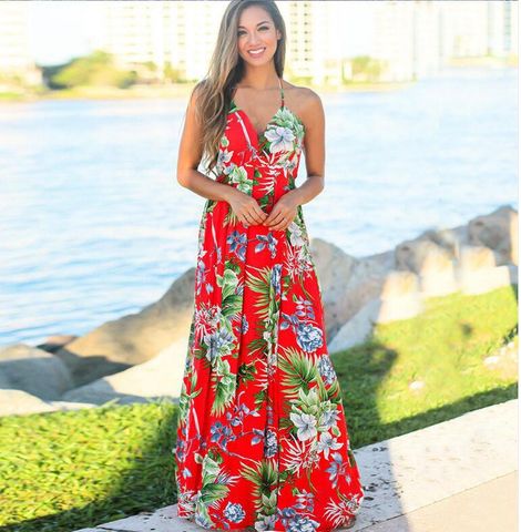 Casual Printing Printing Maxi Long Dress