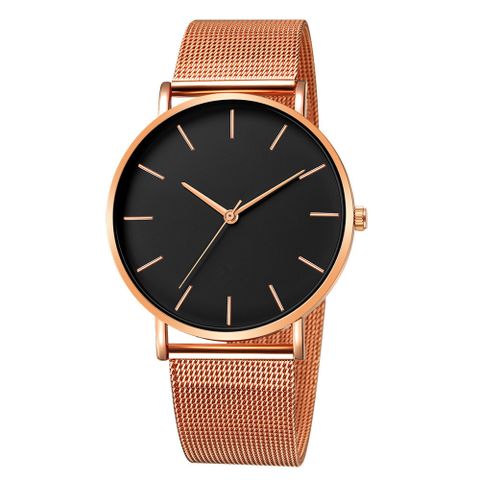 Fashion Ultra-thin Quartz Mesh Strap Watch Simple Scale Quartz Men's Business Watch Wholesale