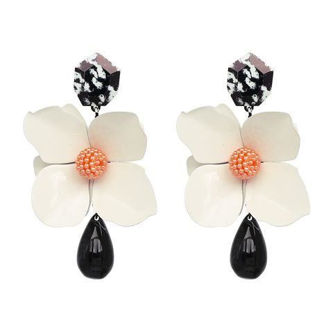 Alloy Fashion Flowers Earring  (red) Nhjj4845-red