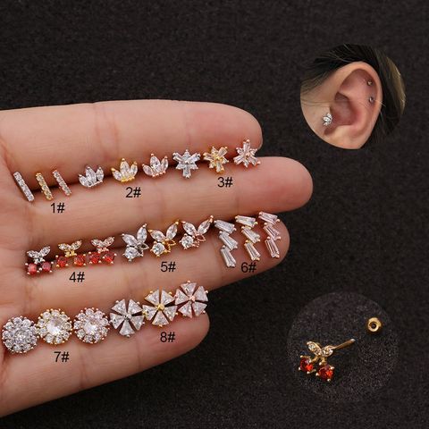 Ear Cartilage Rings & Studs Ethnic Style Geometric 316 Stainless Steel  Copper