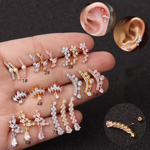 Ear Cartilage Rings & Studs Crown 316 Stainless Steel  Copper