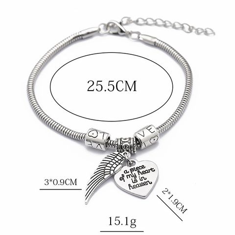 Cross-border New Arrival Bracelet Necklace Keychain European And American Personalized Creative Heart Wings Necklace Keychain Bracelet Jewelry