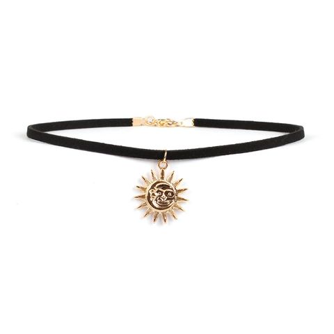 Fashion New Sun Moon Star Multi-layer Choker Collar Minimalist Necklace Set For Women