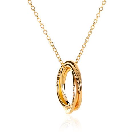 New Fashion Multi-layer Circle Girls Power Alloy Necklace Clavicle Chain