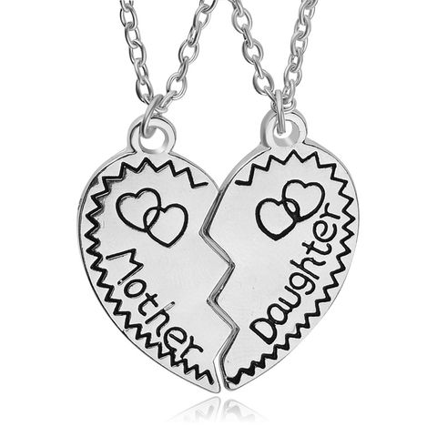 Fashion New Love-shaped Stitching Letters English Letter Alloy Necklace