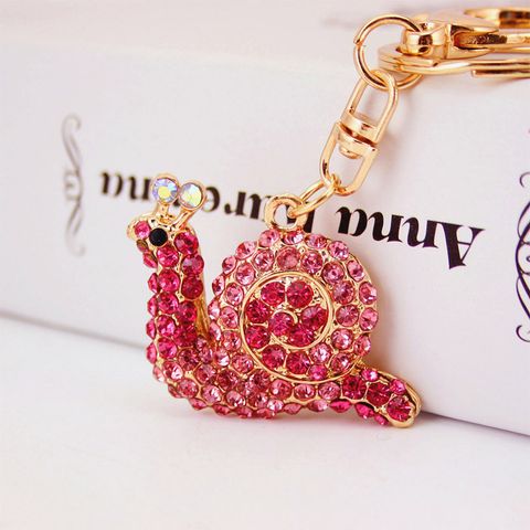 Hot Selling Fashion Creative Cute Diamond Small Snail Car Key Chain
