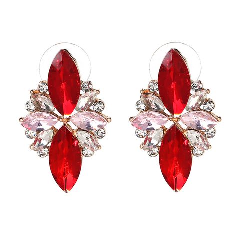 Alloy Fashion Flowers Earring  (red) Nhjj4074-red