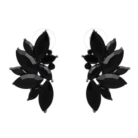 Fashion Geometric Inlaid Crystal Alloy Earrings Ear Studs