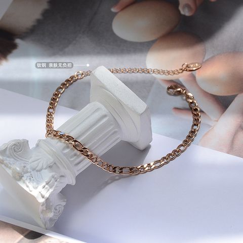 New Fashion Retro Trendy Simple Chain Titanium Steel Wild Anklet Jewelry