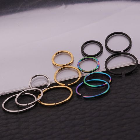 1 Piece Ear Cartilage Rings & Studs Fashion Geometric Stainless Steel Plating Ear Cartilage Rings & Studs Nose Rings & Studs
