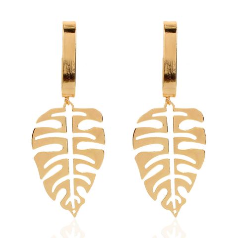Bohemian Ethnic Style Alloy Long Gold Earrings For Women