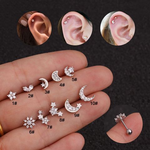 Ear Cartilage Rings & Studs Flower Copper