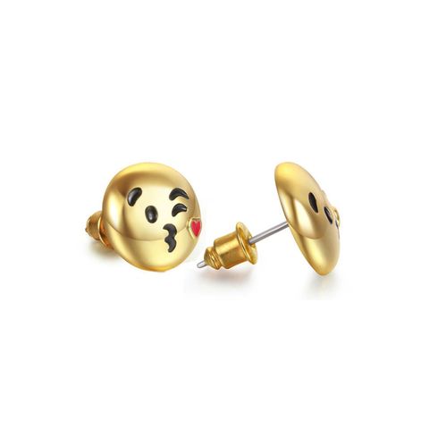 Alloy Oil Dripping Fashion Smile Emoji Dogs Ladybugs Earrings Nihaojewelry