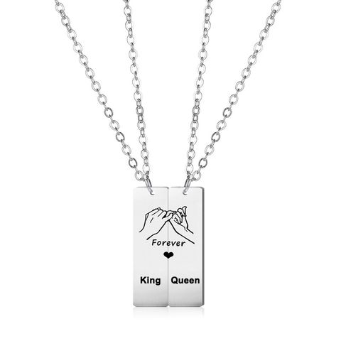 Stainless Steel Alloy Simple Style Plating Geometric Necklace