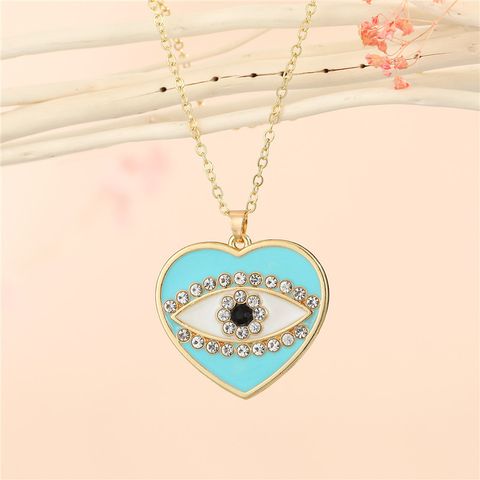 Fashion Heart-shaped Turkish Devil Eye Necklace
