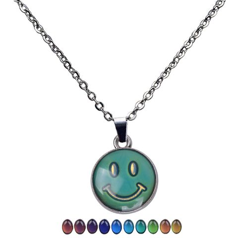 Fashion Cute Cartoon Smiling Face Color Changing Necklace