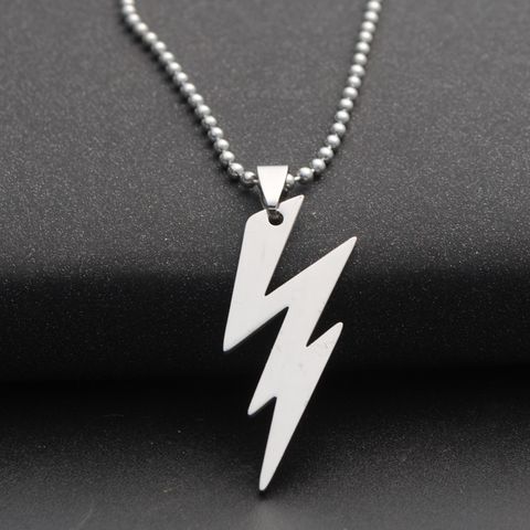Fashion Lightning Pendant Stainless Steel Pendant Necklace