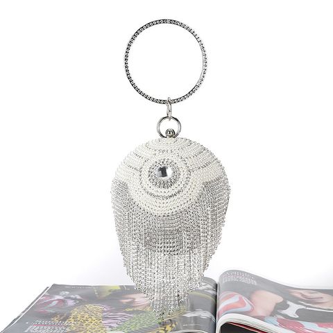 New Diamond-studded Handmade Beaded Banquet Bag Spherical Clutch Bag Wholesale