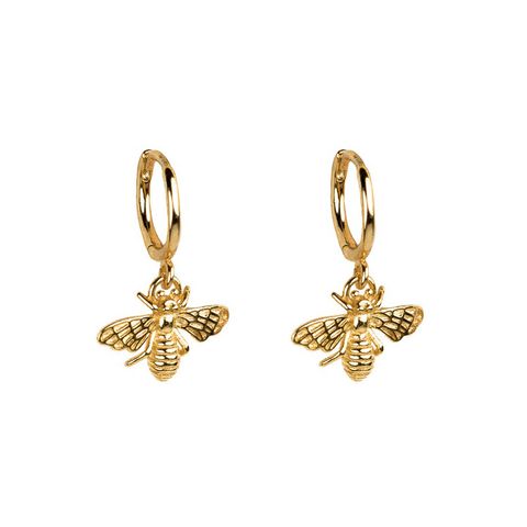 S925 Silver Needle Retro Bee Copper Earrings Personality Animal Ear Jewelry