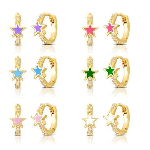 Simple Star Geometric Earrings Five-pointed Star Earrings