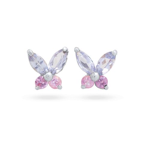Cross-border Sterling Silver Needle Butterfly Studs Women's Japanese And Korean Temperamental Exquisite High-grade Earrings Super Fairy Mori Style Earring Ornament