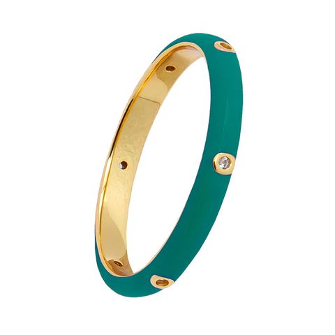 Fashion Color Epoxy Enamel 18k Gold Ring Female European And American Trend Index Finger Ring