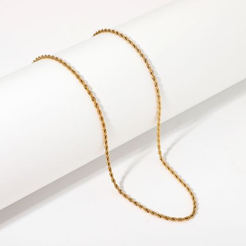 18k Vergoldete Edelstahl Halskette Schmuck Gold Feine Kette Halskette