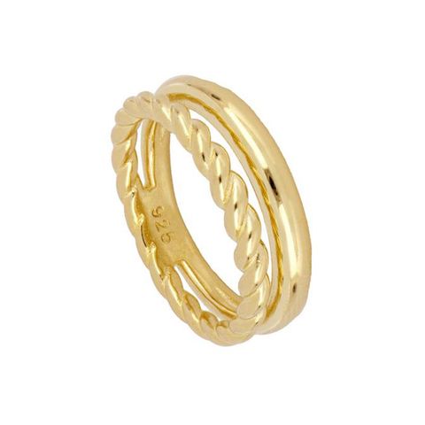 European And American Twist Niche Design Copper Ring Personality Light Luxury Index Finger Ring