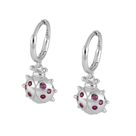 Sterling Silver Needle Ladybug Personalized Earrings Cross-border Trend Hot Selling Fashion Minimalist Creative Ear Clip Insect Earrings