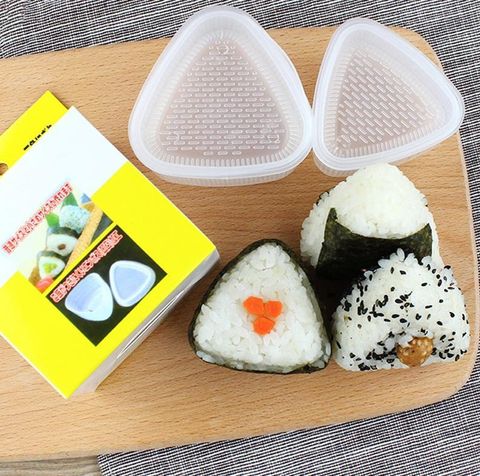 Molde De Bola De Arroz Triangular 2 Piezas Para Cocinar Bola De Arroz Con Modelo Bento Sushi